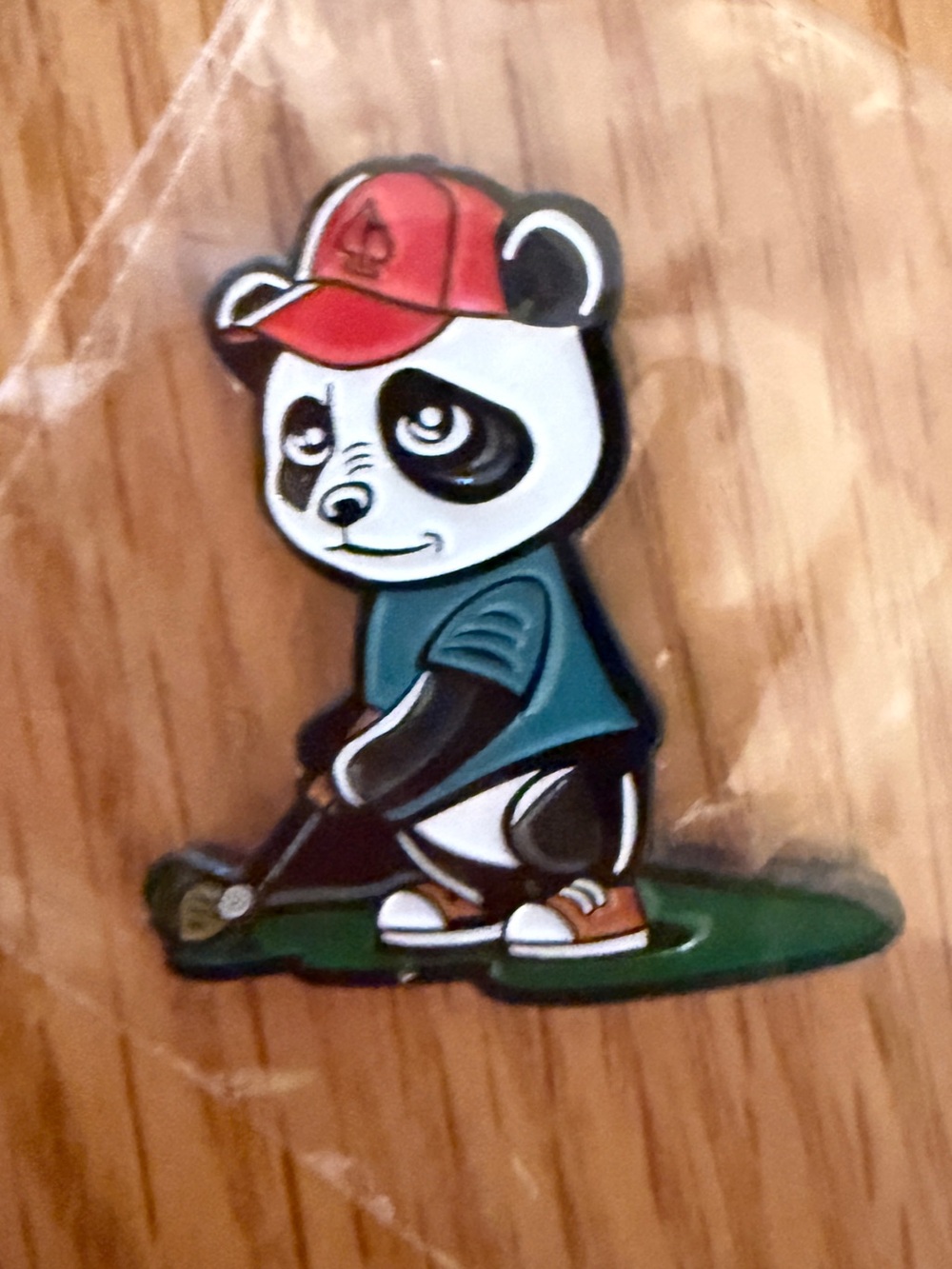 Pins & Aces Golf Ball Marker 2-Pack Panda & Knight Enamel Markers Rare